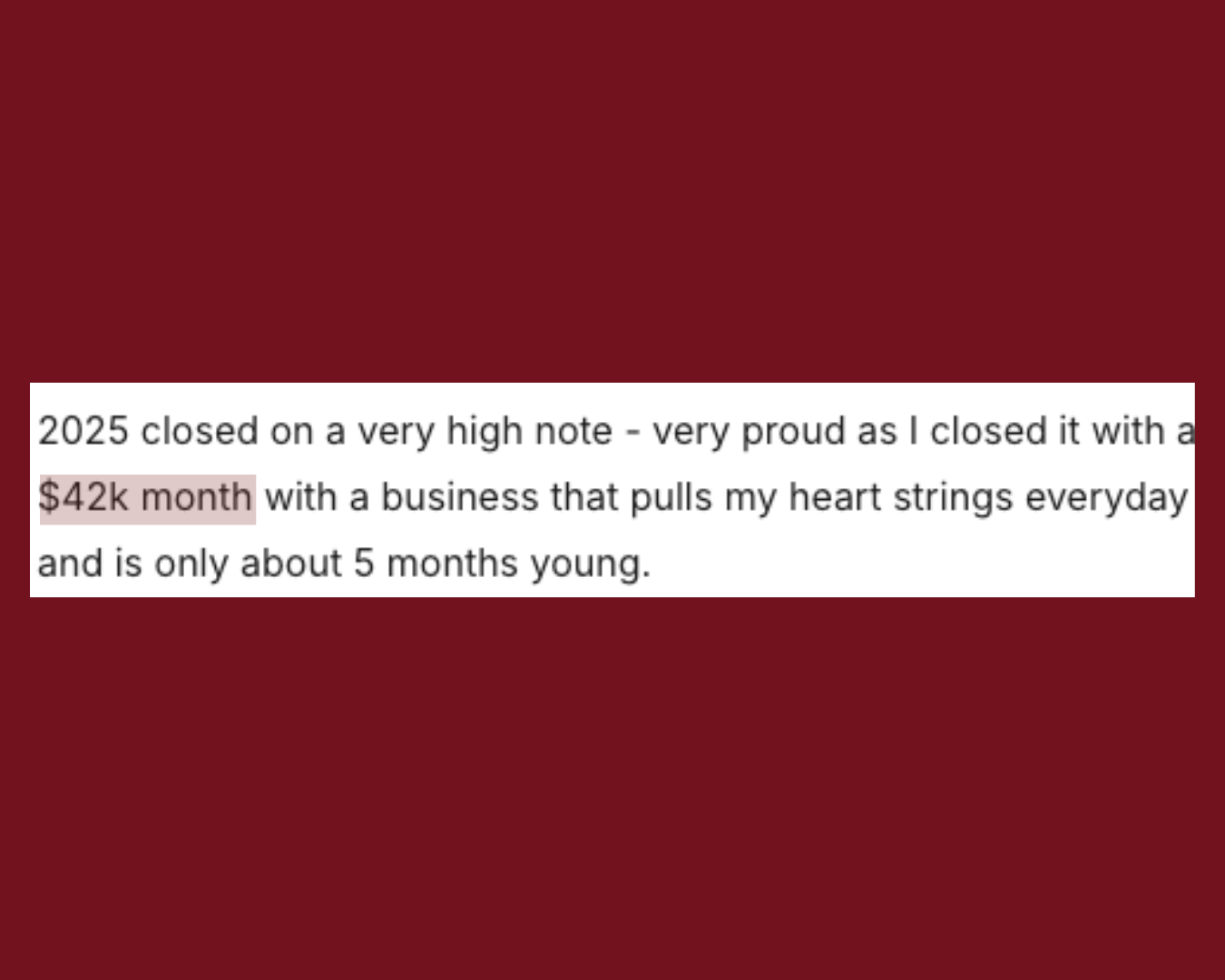 Member testimonial