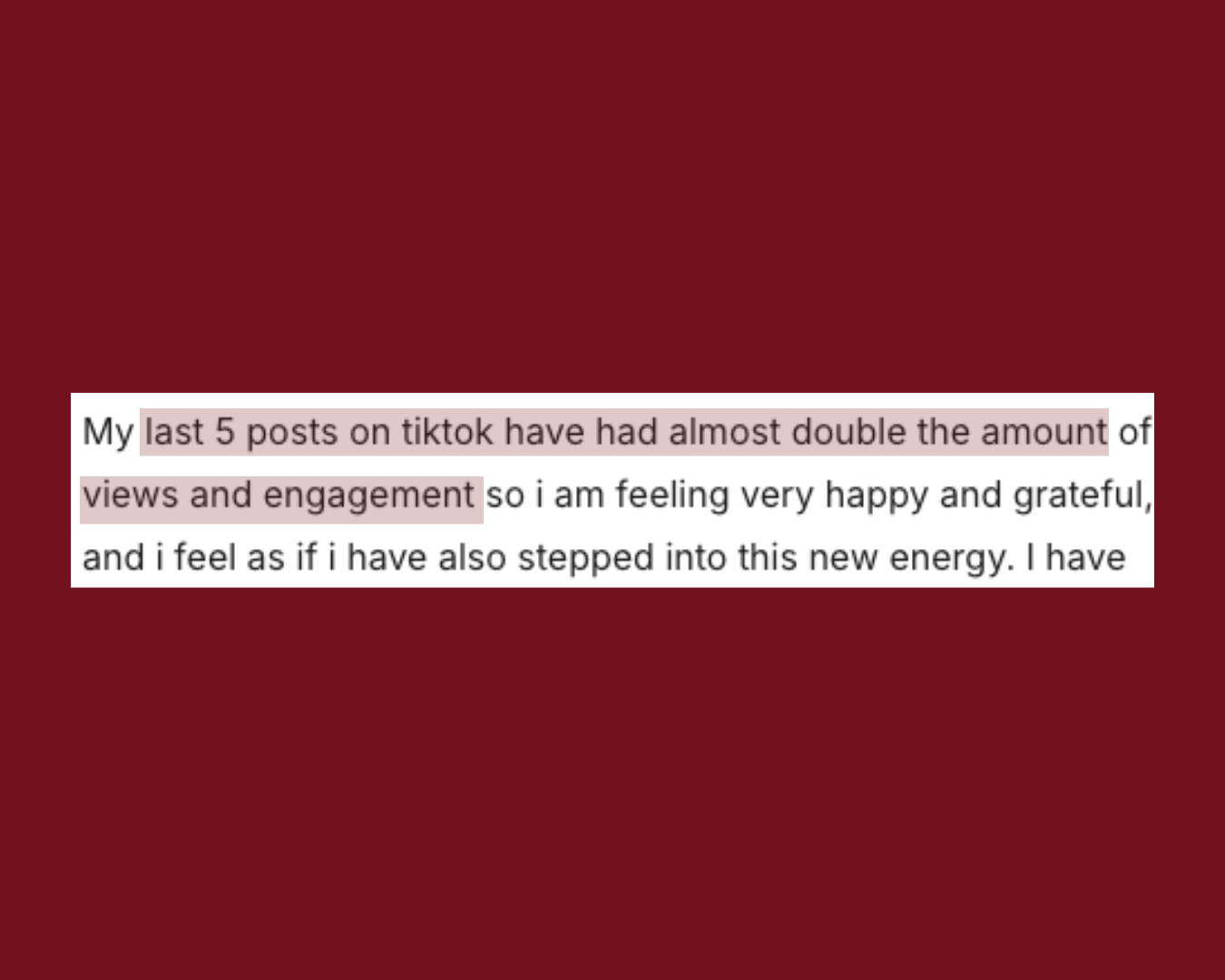 Member testimonial